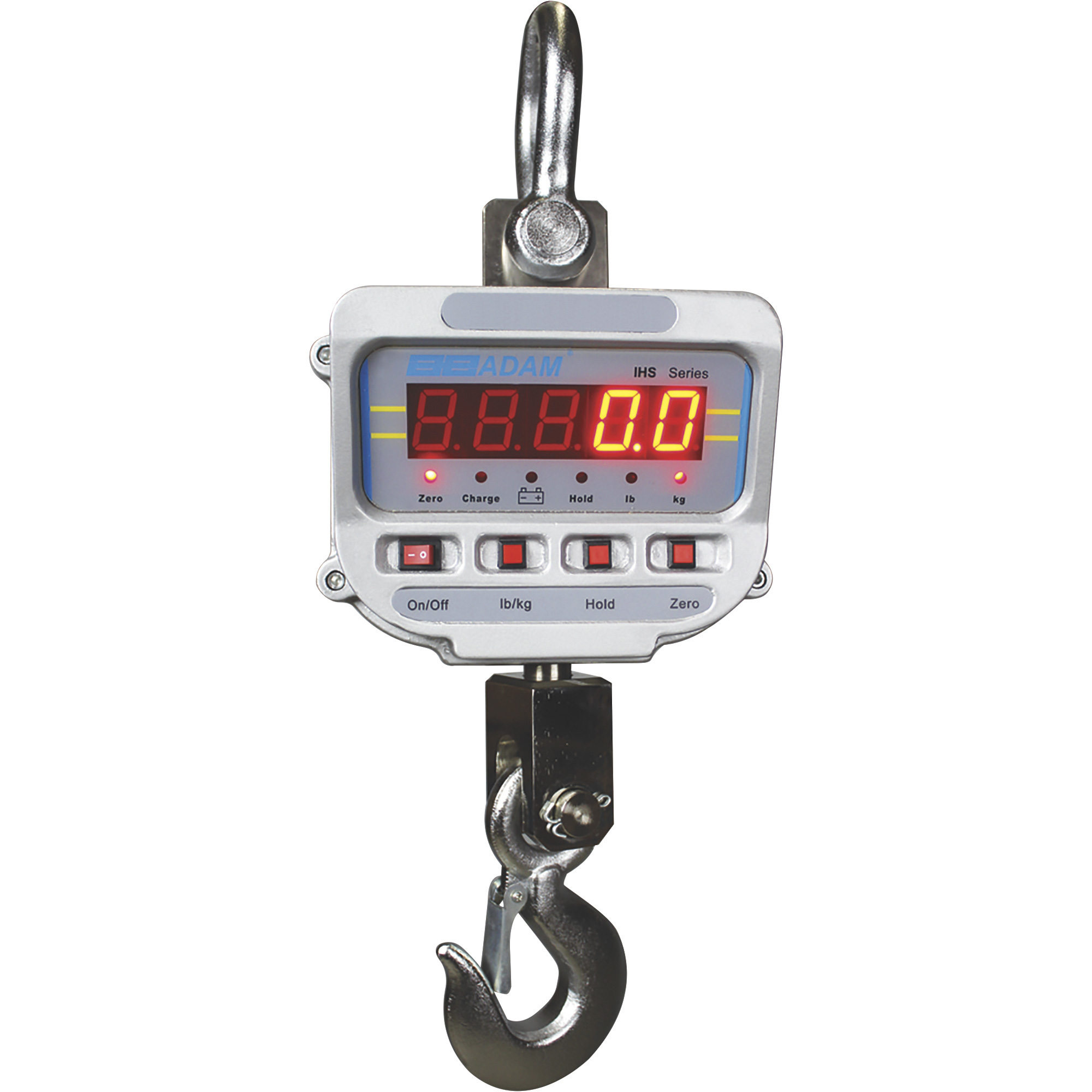 Adam 6000-Lb. Capacity Crane Scale with LED Display, 1-lb./0.5kg Increments, Model# IHS 6a